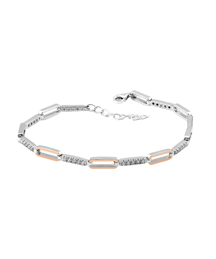 Hõbekäevõru tsirkoonidega kullatud