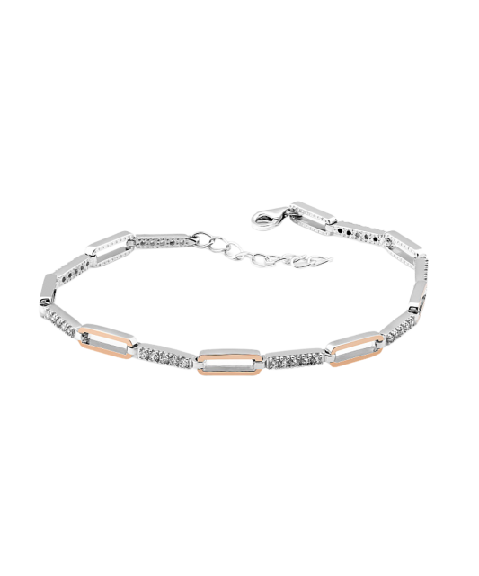 Hõbekäevõru tsirkoonidega kullatud