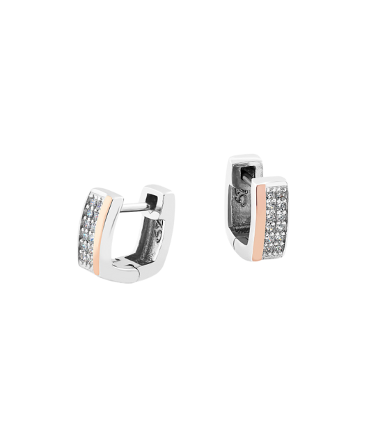 Серьги из позолоченного серебра с цирконами