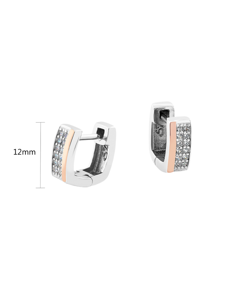 Серьги из позолоченного серебра с цирконами