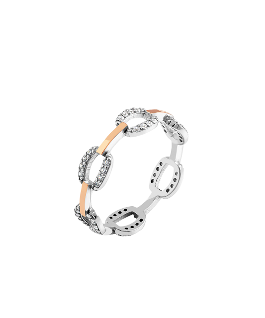 Hõbesõrmus kullatud tsirkoonidega