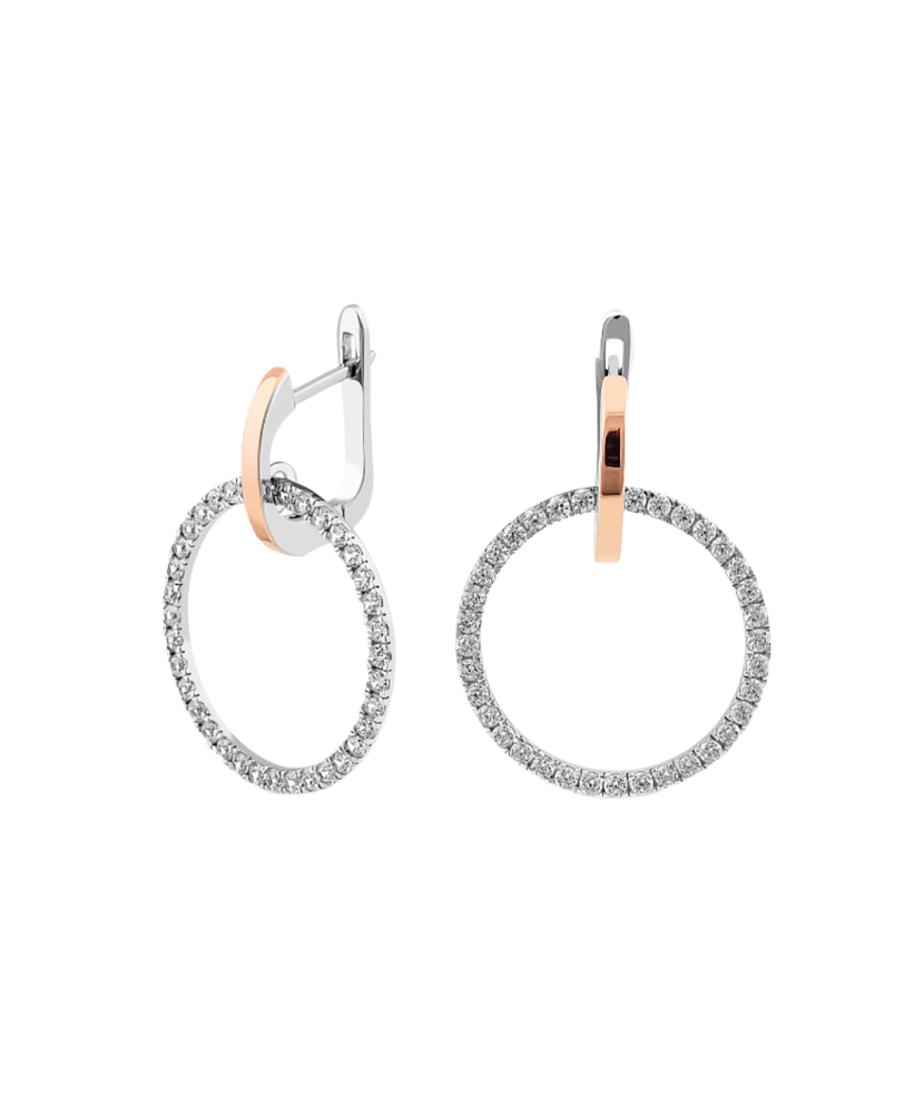 Серьги из позолоченного серебра с цирконами