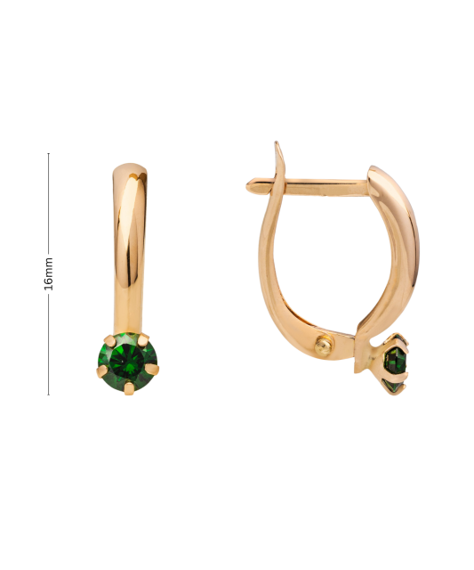 Kuldkõrvarõngad tsirkoonidega Goldinga 03672