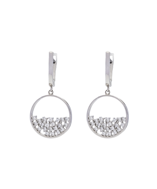 Hõbekõrvarõngad tsirkoonidega - Goldinga