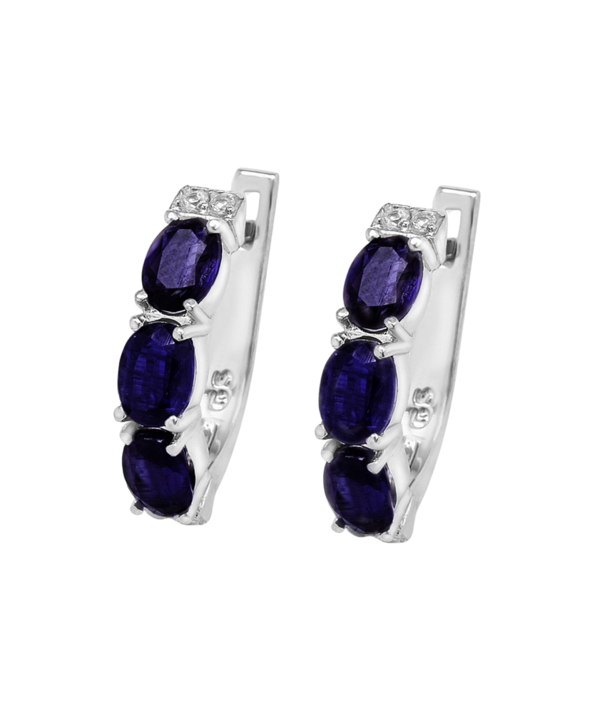 Hõbekõrvarõngad su jolitais ja tsirkoonidega Goldinga GS-02-031-6810