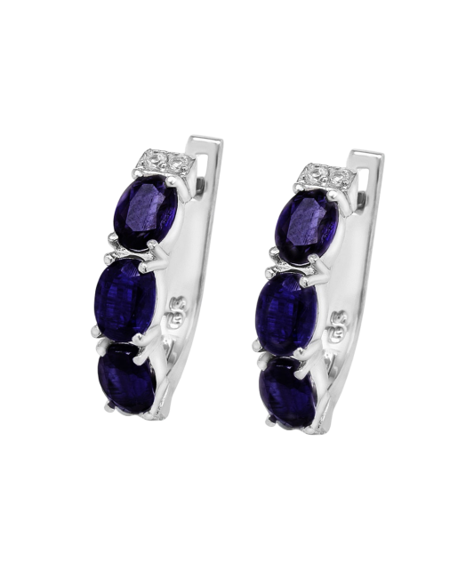 Hõbekõrvarõngad su jolitais ja tsirkoonidega Goldinga GS-02-031-6810