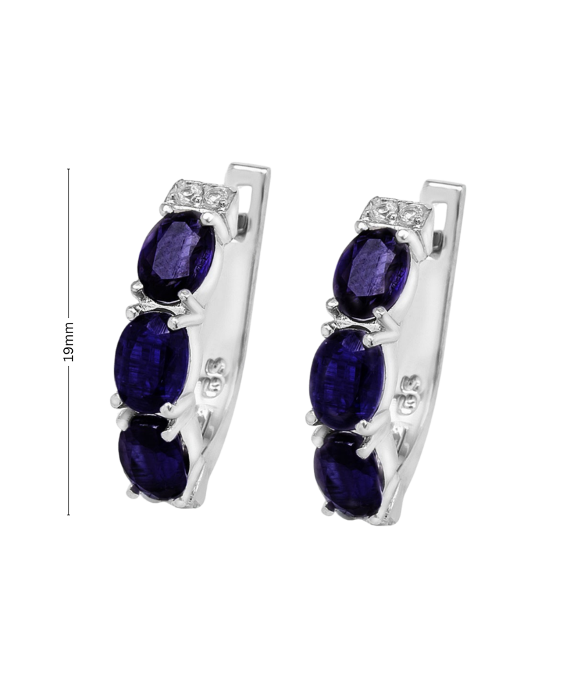 Hõbekõrvarõngad su jolitais ja tsirkoonidega Goldinga GS-02-031-6810