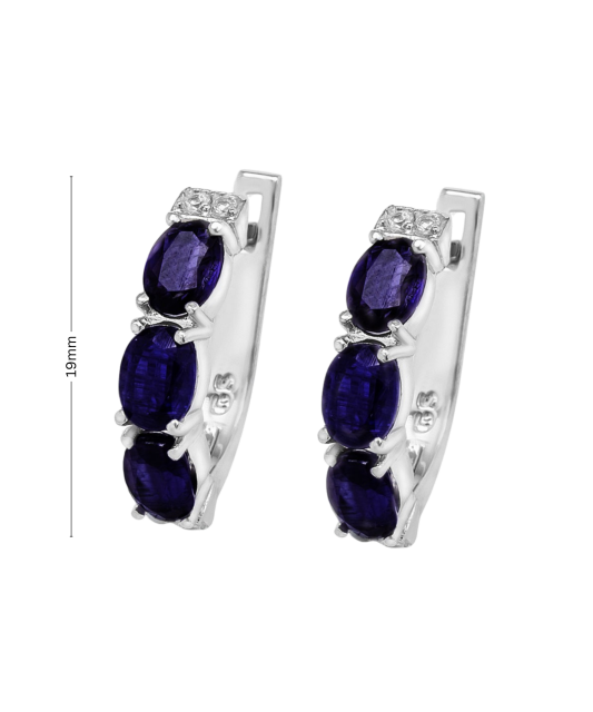 Hõbekõrvarõngad su jolitais ja tsirkoonidega Goldinga GS-02-031-6810