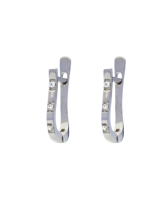 Hõbekõrvarõngad tsirkoonidega Goldinga 699-01-E