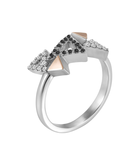 Hõbesõrmus kullatud tsirkoonidega Goldinga GS-01-PIRAMIDA-1020