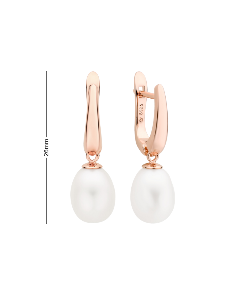 Серьги из позолоченного серебра с жемчугом