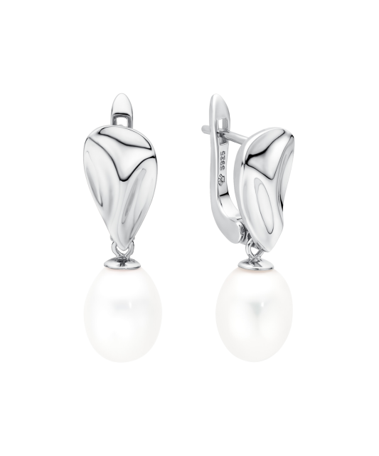 Серьги из серебра с жемчугом