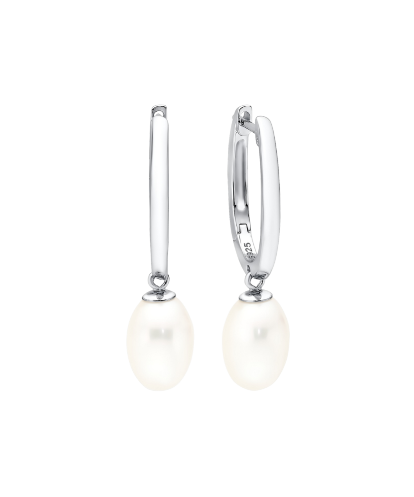 Hõbekõrvarõngadpärlitega Goldinga SK22102EL W