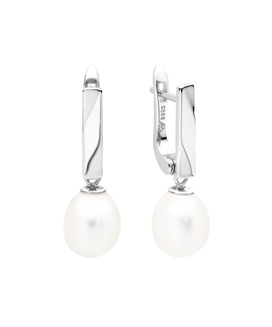 Hõbekõrvarõngad pärlite Goldinga SK22105EL W
