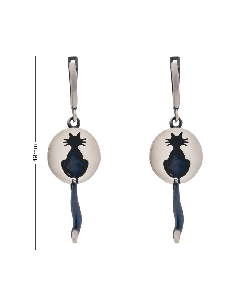 Hõbekõrvarõngad "kass" Goldinga 01999