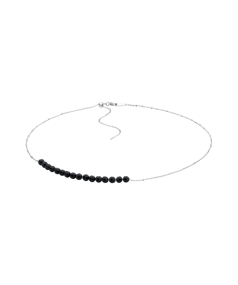 Серебряная цепочка с ониксами