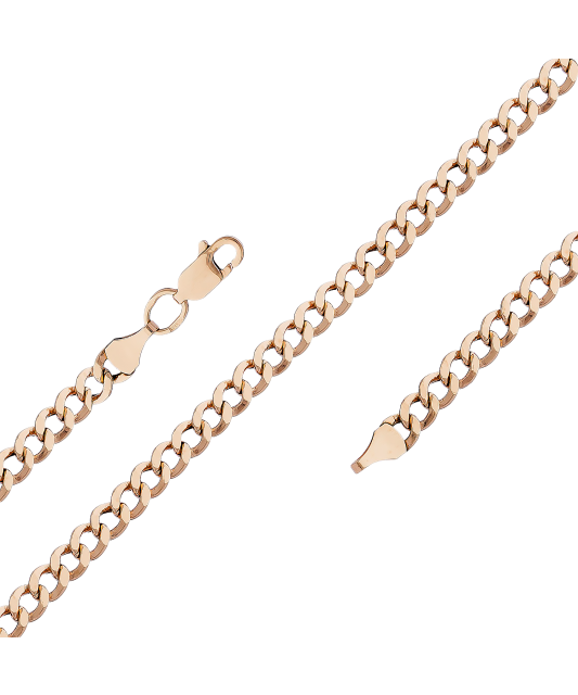 Kuldkett "Curb" 4.2mm Goldinga CURB42MM