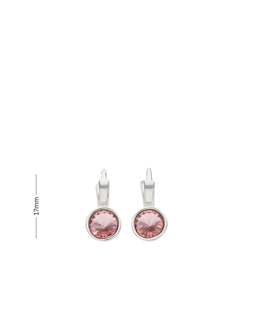 Sidabriniai auskarai su kristalais Goldinga 02579