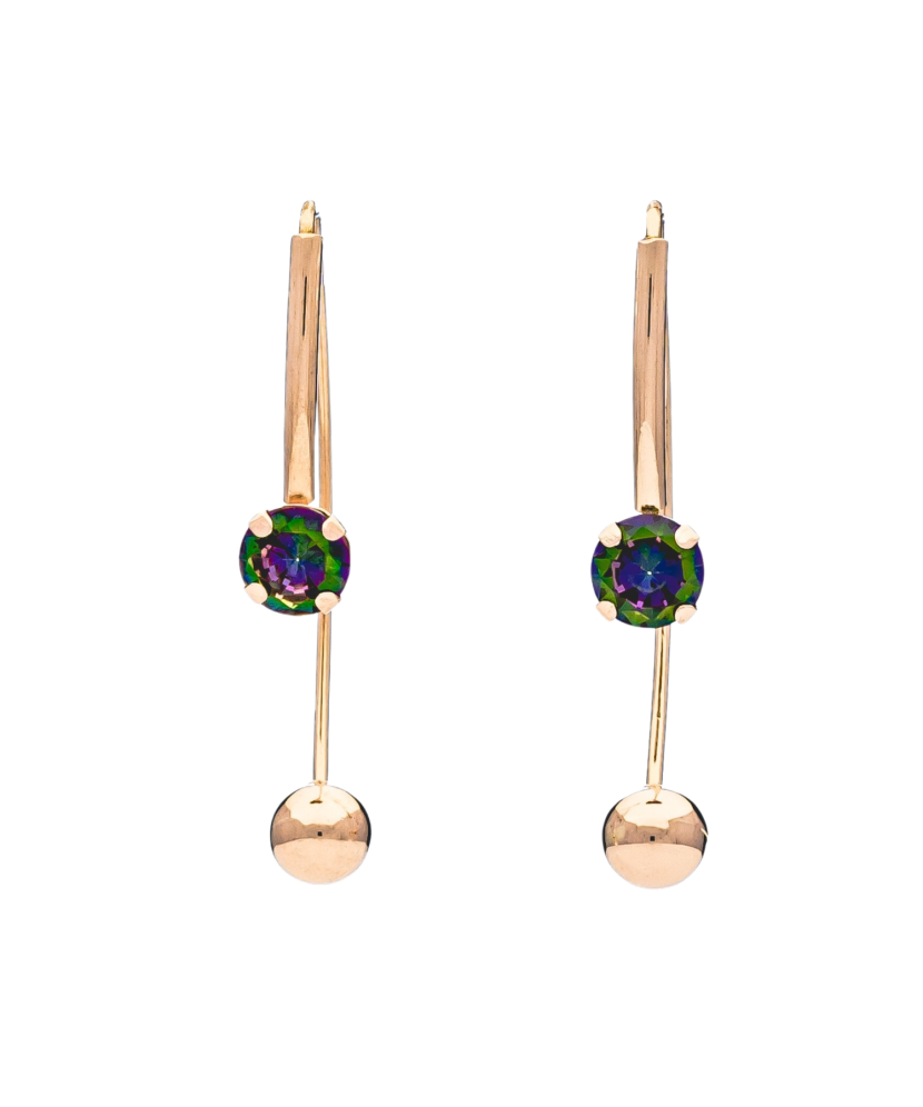 Kuldkõrvarõngad kristallidega - Goldinga