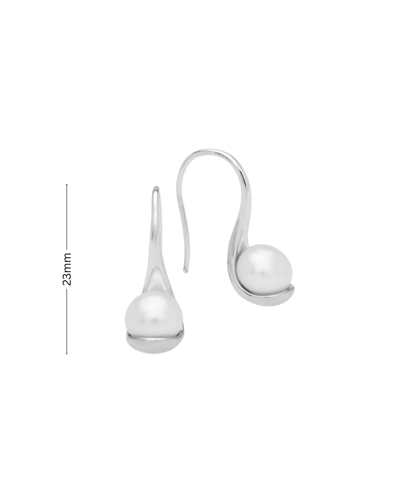 Hõbekõrvarõngad pärlitega Goldinga SK17456E-W