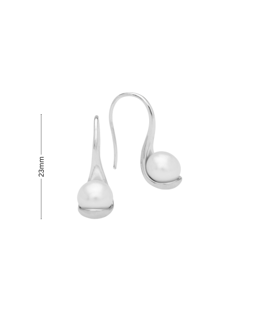 Серьги из серебра с жемчугом