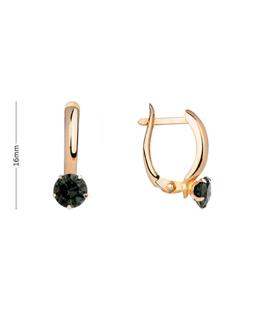 Kuldkõrvarõngad tsirkoonidega