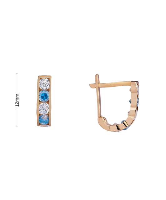 Laste kuldkõrvarõngad tsirkoonidega - Goldinga