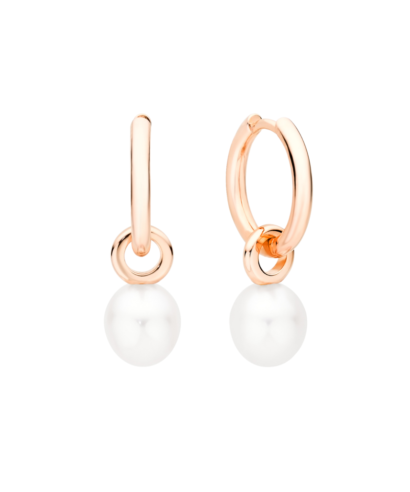 Kullatud Hõbekõrvarõngad pärlite ja tsirkoonidega