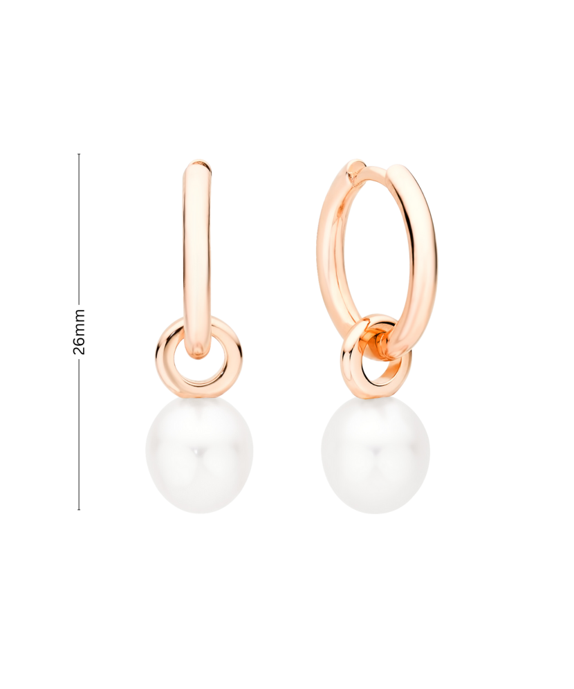 Серебряные позолоченные серьги с жемчугом