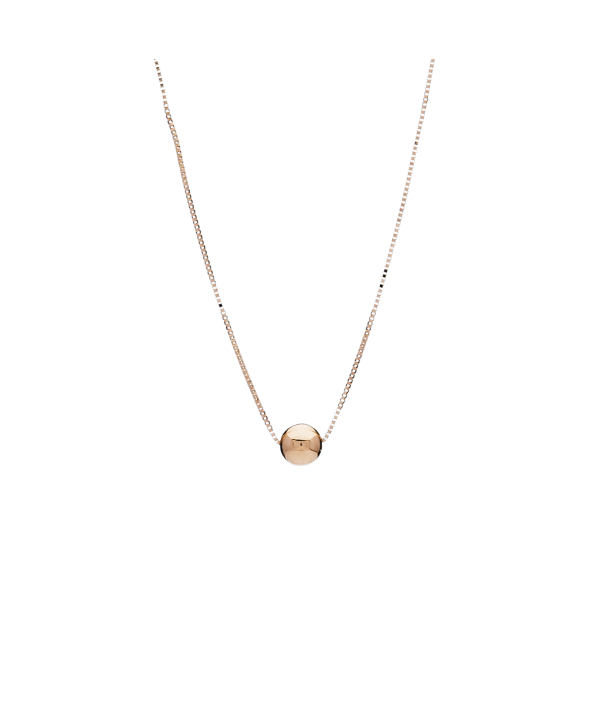 Золотая цельная цепочка "Box" с подвеской