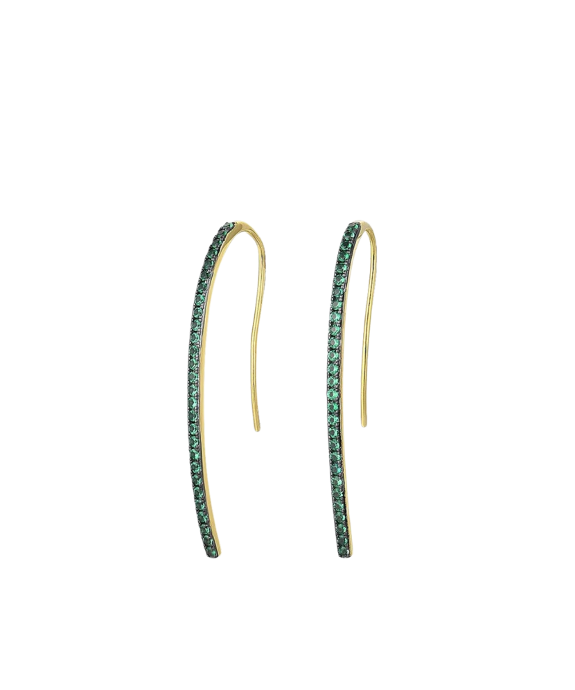 Kullatud Hõbedast spinellidega kõrvarõngad