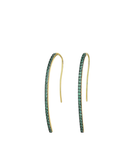 Kullatud Hõbedast spinellidega kõrvarõngad