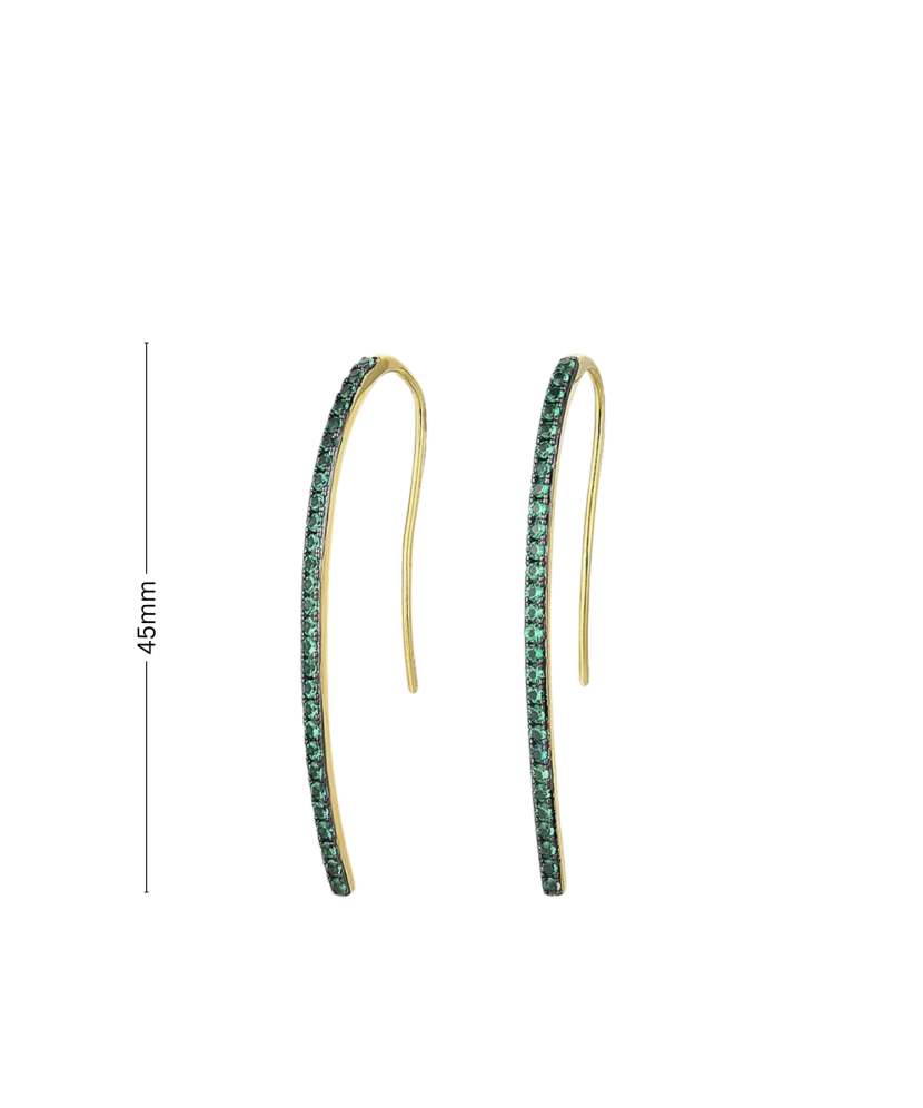 Kullatud Hõbedast spinellidega kõrvarõngad