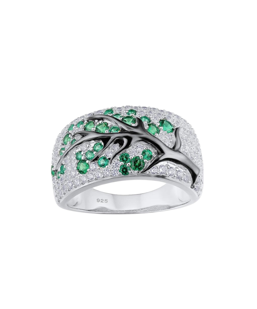 Hõbesõrmus tsirkoonidega