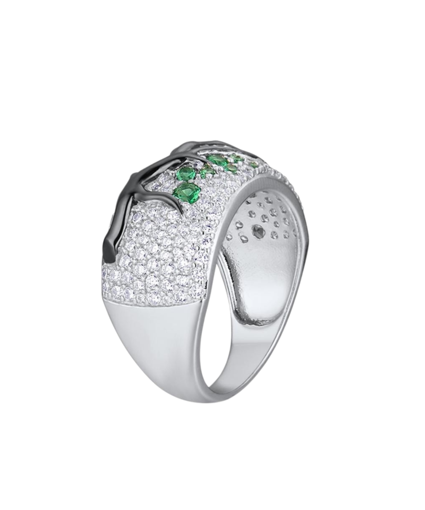 Hõbesõrmus tsirkoonidega