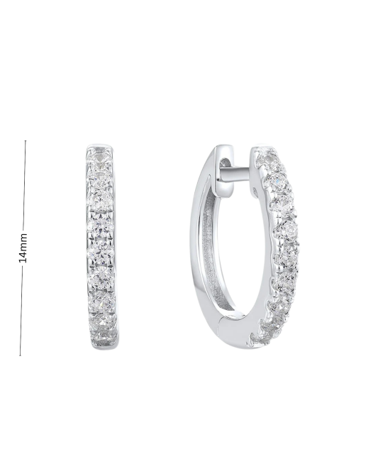 Hõbedast kõrvarõngad tsirkoonide