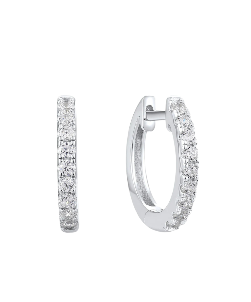 Hõbedast kõrvarõngad tsirkoonide