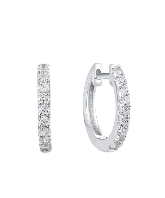 Hõbedast kõrvarõngad tsirkoonide