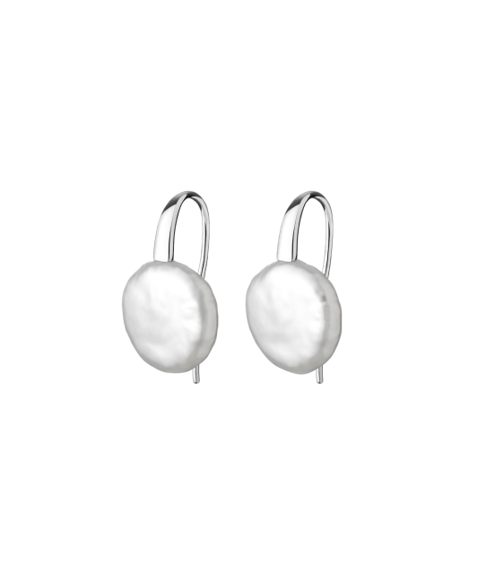 Hõbekõrvarõngad naturaalse pärliga Goldinga SK20206E W
