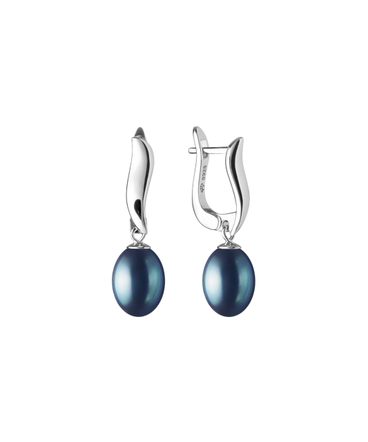 Серьги из серебра с жемчугом