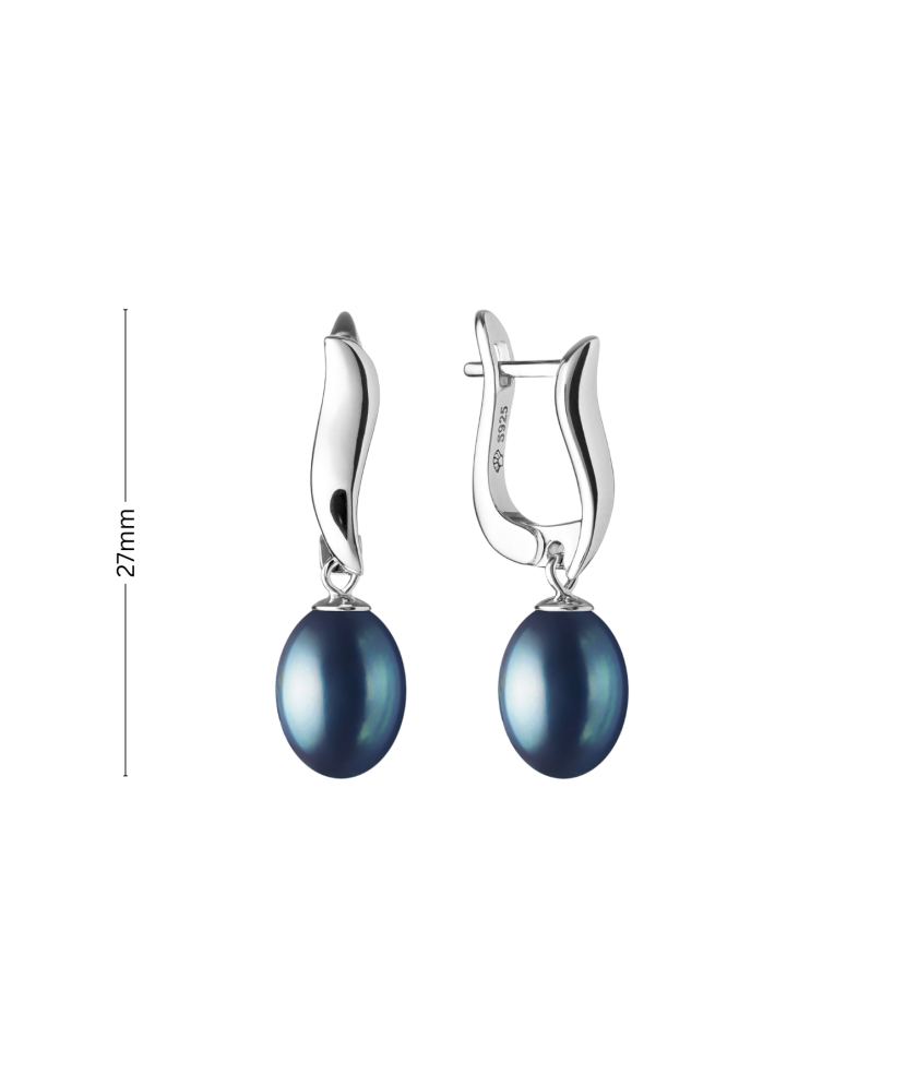 Серьги из серебра с жемчугом