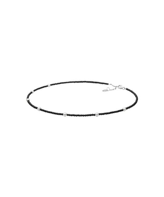 Колье с жемчугом и шпинелью