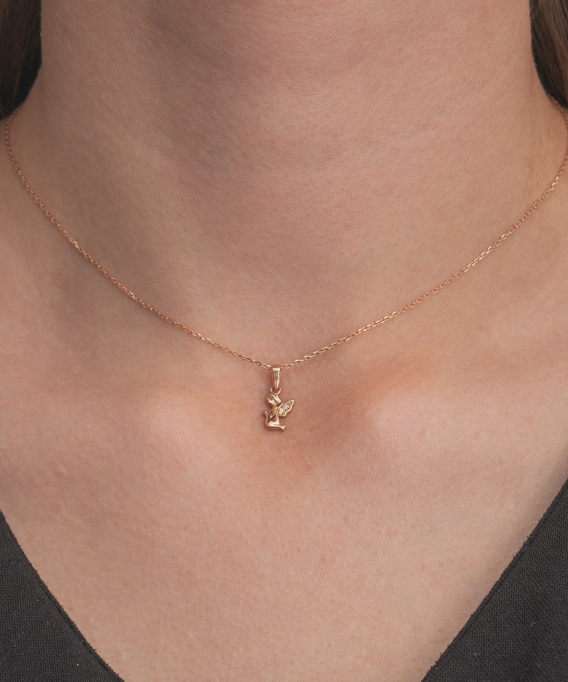 Kuldripats tsirkoonidega "Ingel"