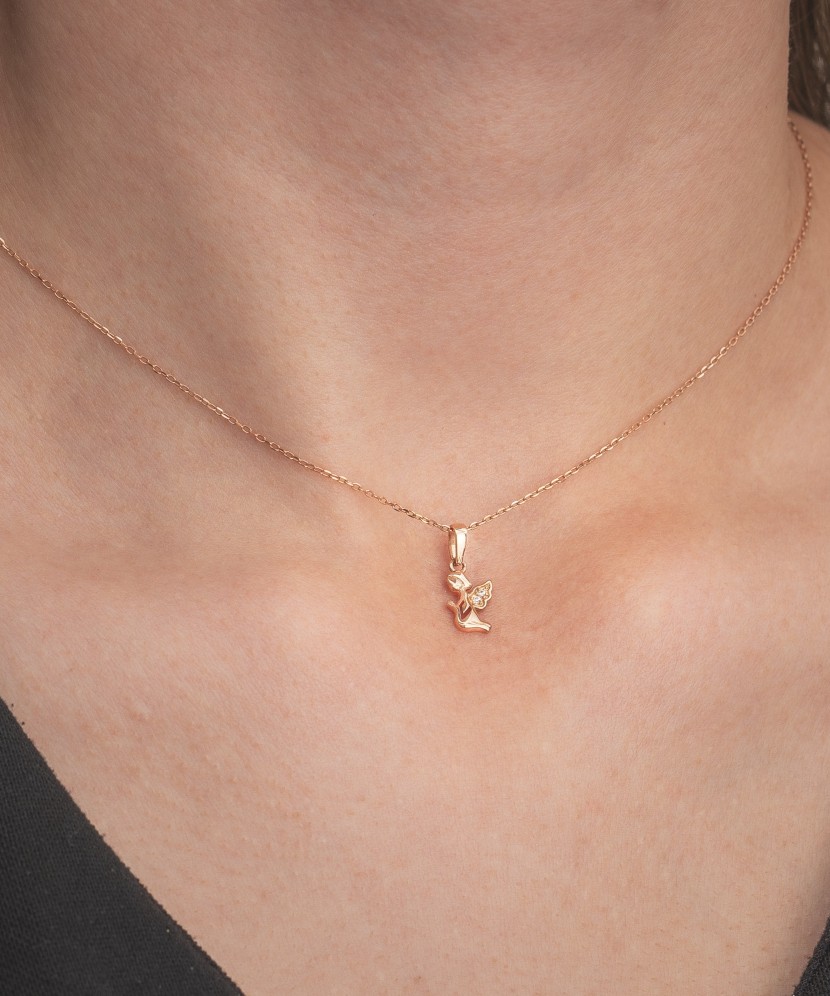 Kuldripats tsirkoonidega "Ingel"