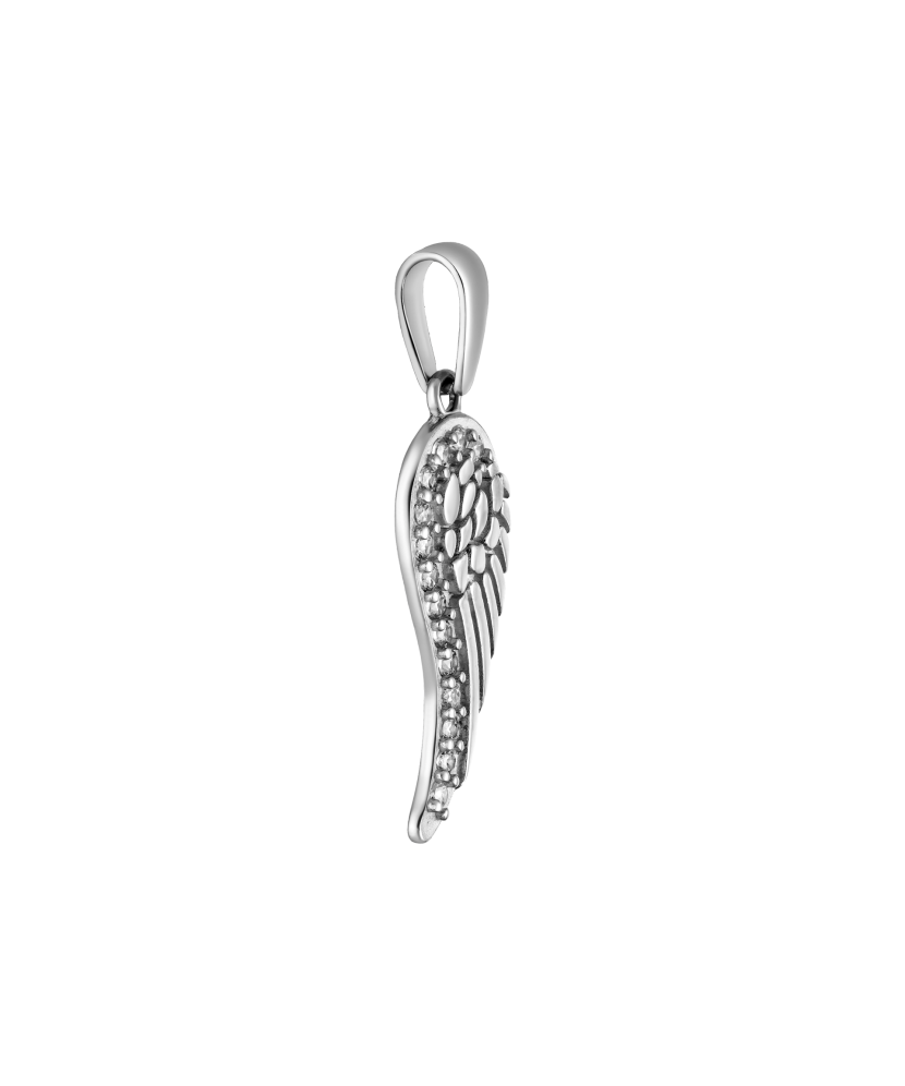 Valgest kullast ripats tsirkoonidega "Inglitiib"