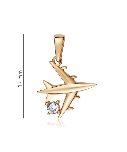 Золотой подвеска с цирконами