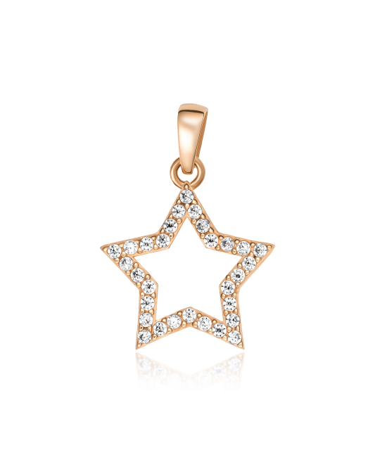 Kuldripats tsirkoonidega "täheke"