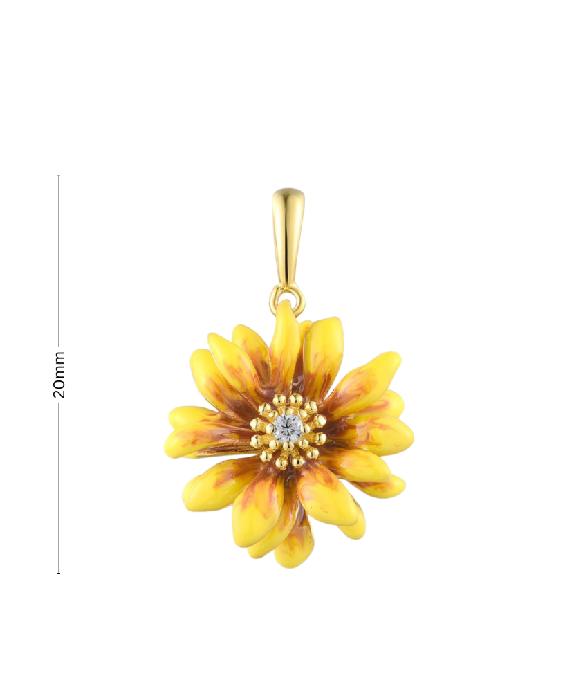 Kullatud hõbedast ripats tsirkoonidega