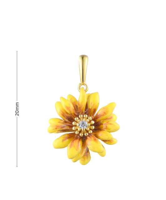 Kullatud hõbedast ripats tsirkoonidega