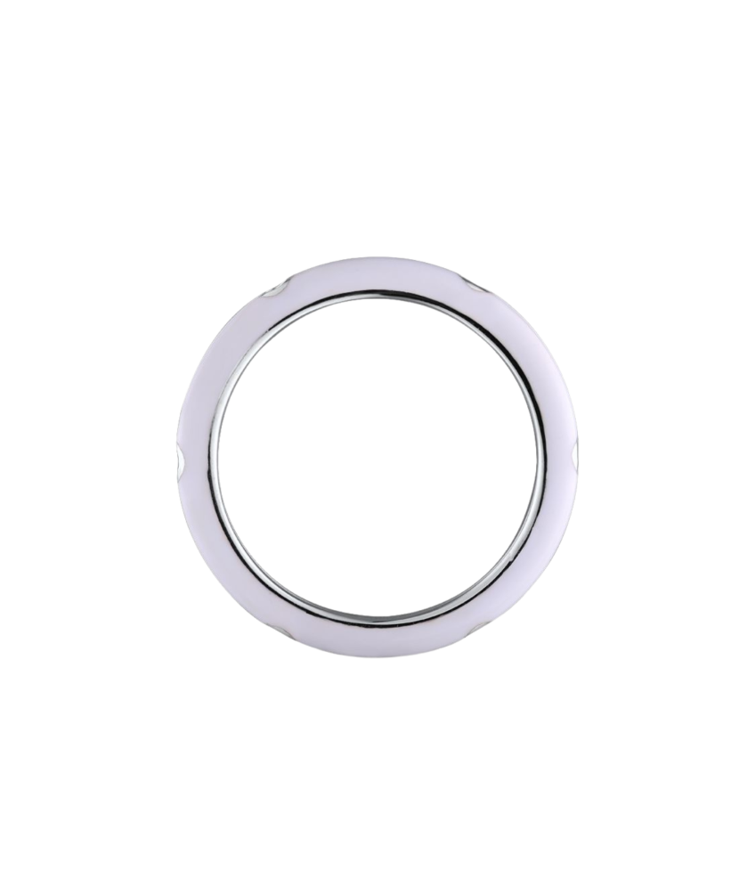 Кольцо из серебра с эмалью и фианитами